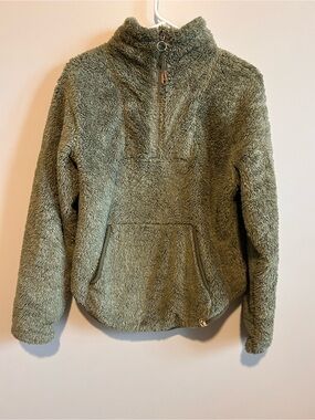 LIV outdoor Plush Half-Zip Fleece Jacket - Olive Green